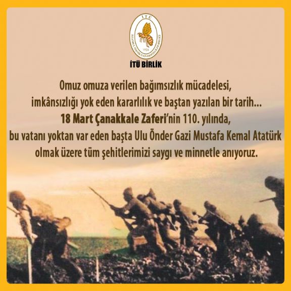 18 Mart Çanakkale Zaferi’nin 110. yılı kutlu olsun