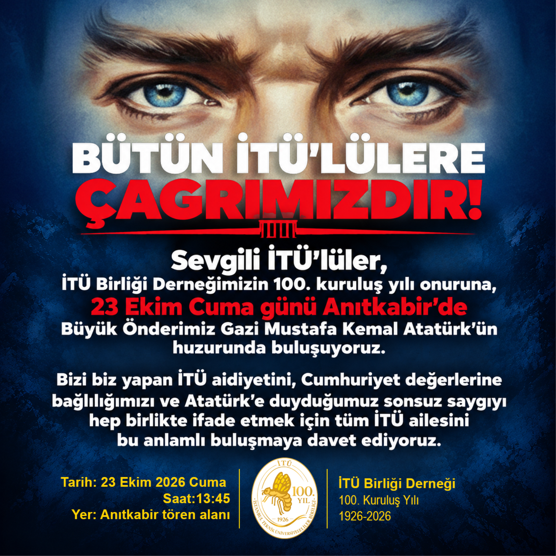 Bütün İTÜ`lülere Çağrımızdır