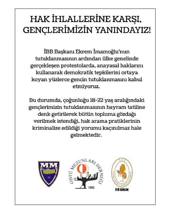 Hak ihlallerine karşı, gençlerimizin yanındayız.