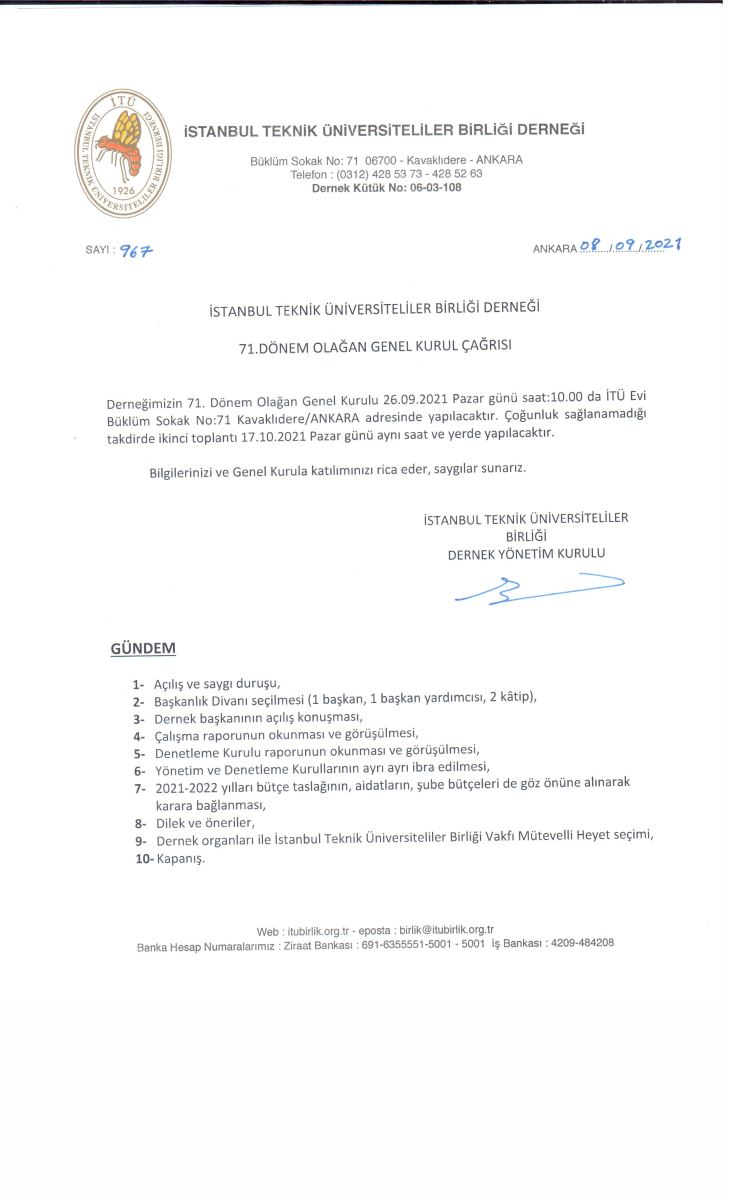 Genel Kurul Çağrısı