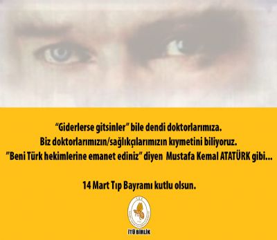 14 Mart tıp bayramı kutlu olsun