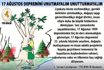 17 AĞUSTOS DEPREMİNİ UNUTMAYALIM UNUTTURMAYALIM