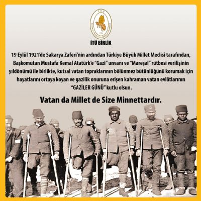 19 Eylül gaziler günü kutlu olsun