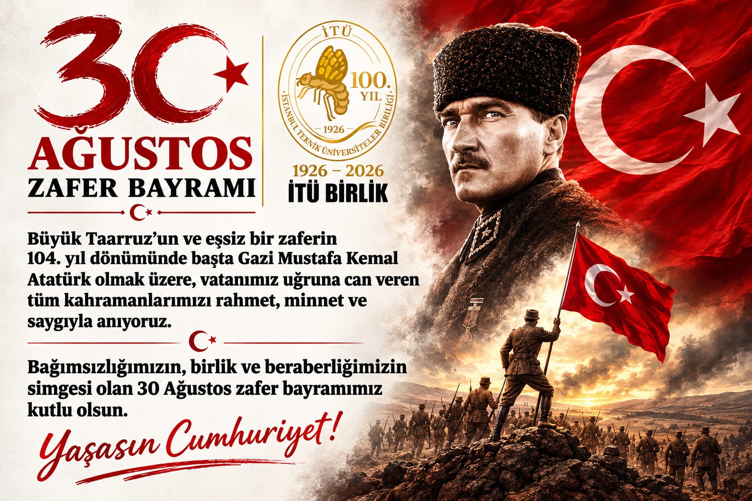 30 Ağustos Zafer Beyramımız Kutlu Olsun