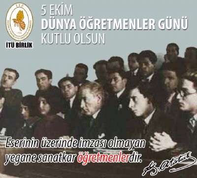 5 Ekim Dünya Öğretmenler Günü Kutlu Olsun