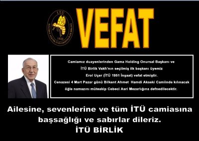 Erol Uçer Vefat Etmiştir