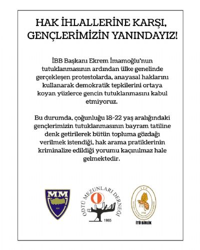 Hak ihlallerine karşı, gençlerimizin yanındayız.