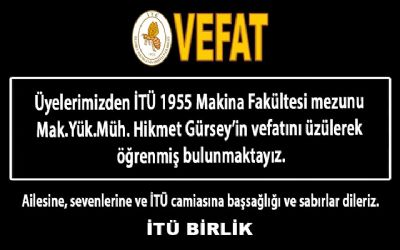 Hikmet GÜRSEY (İTÜ 1955 Makina)