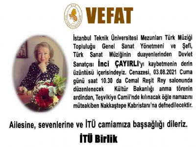 İnci ÇAYIRLI`yı kaybettik