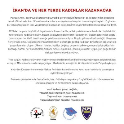 İran`da ve Her Yerde Kadınlar Kazanacak