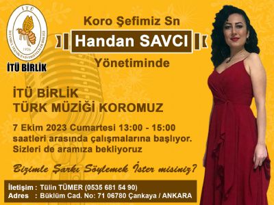 İTÜ BİRLİK Koro çalışmalarımız başlıyor...