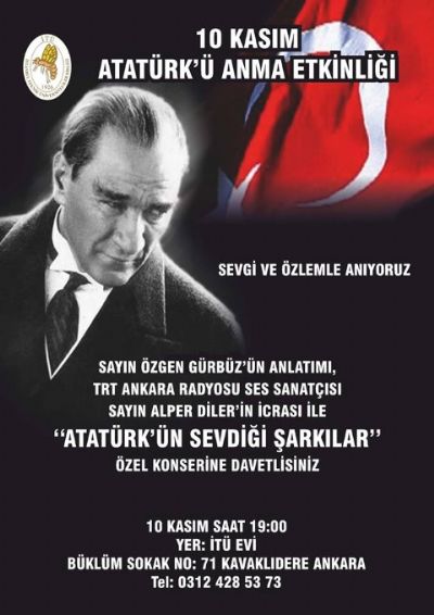 Şef Özgen Gürbüz Yönetiminde İtü Birlik Türk Müziği Korosu Atatürk’ü Anma Etkinliği Konseri