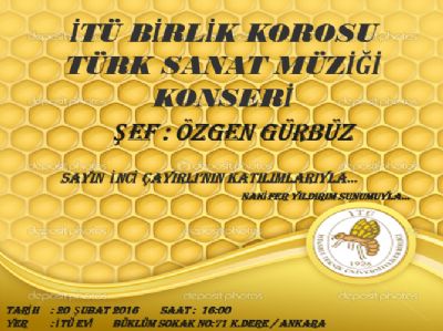 Şef Özgen Gürbüz Yönetiminde İtü Birlik Türk Müziği Korosu Konseri