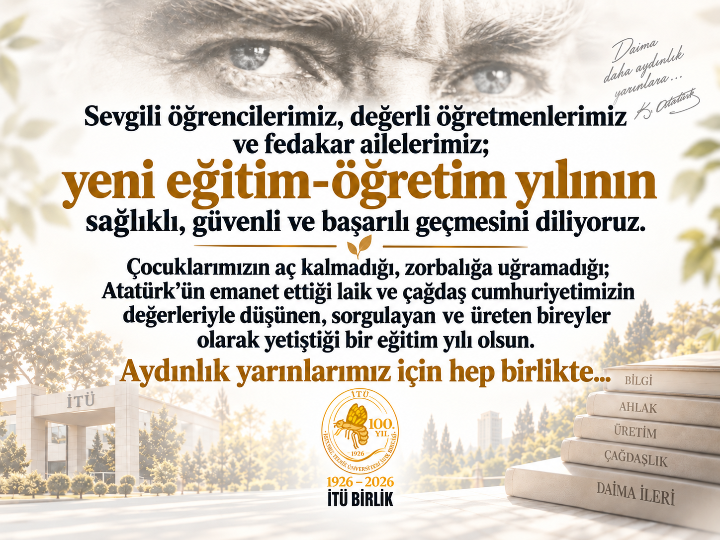 Yeni Eğitim - Öğretim yılında tüm öğrencilerimize başarılar dileriz