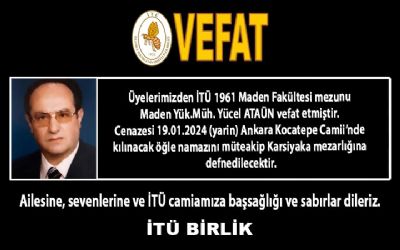 Yücel ATAÜN İTÜ 1961 (Maden)
