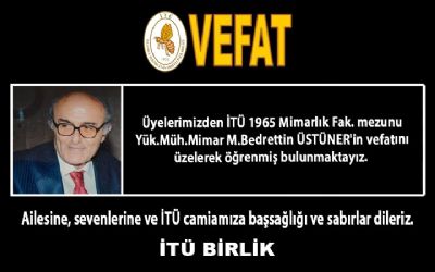 Yük.Müh.Mimar M.Bedrettin ÜSTÜNER (1965 Mimarlık)